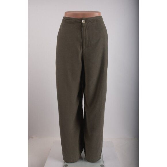 Zara Womans Pants Trousers Loose Fit Size S Khaki Green Wide Leg 0779/159 NWT - Picture 2 of 8